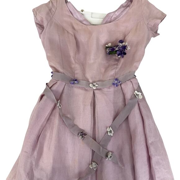 1950s Lavender Party Dress – Miss Betsy for Trask’s of Erie – Junior Size 5 - Picture 16 of 16